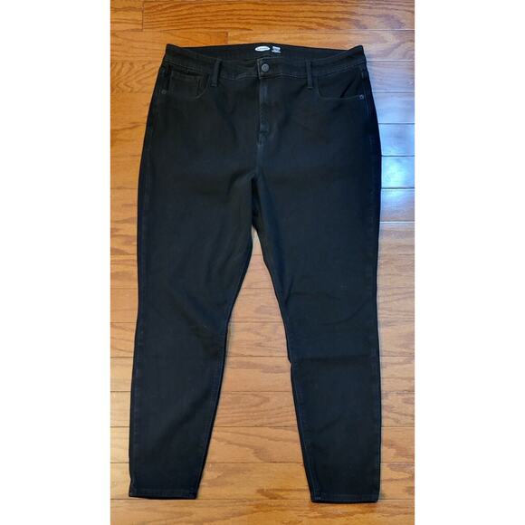 Old Navy Jeans Women Size 18 Rockstar Skinny Black Denim High Rise - Picture 8 of 11